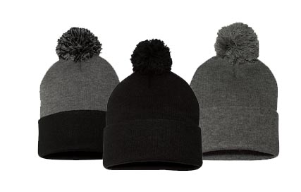Pom Pom Cuffed Beanie promotional image